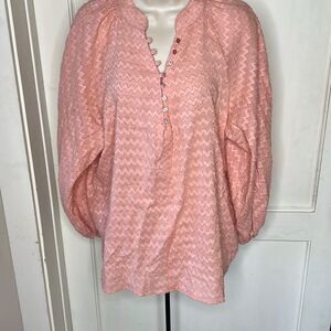 Anthropologie Corey Lynn Carter Noemi Pink Top Nwt Size Large